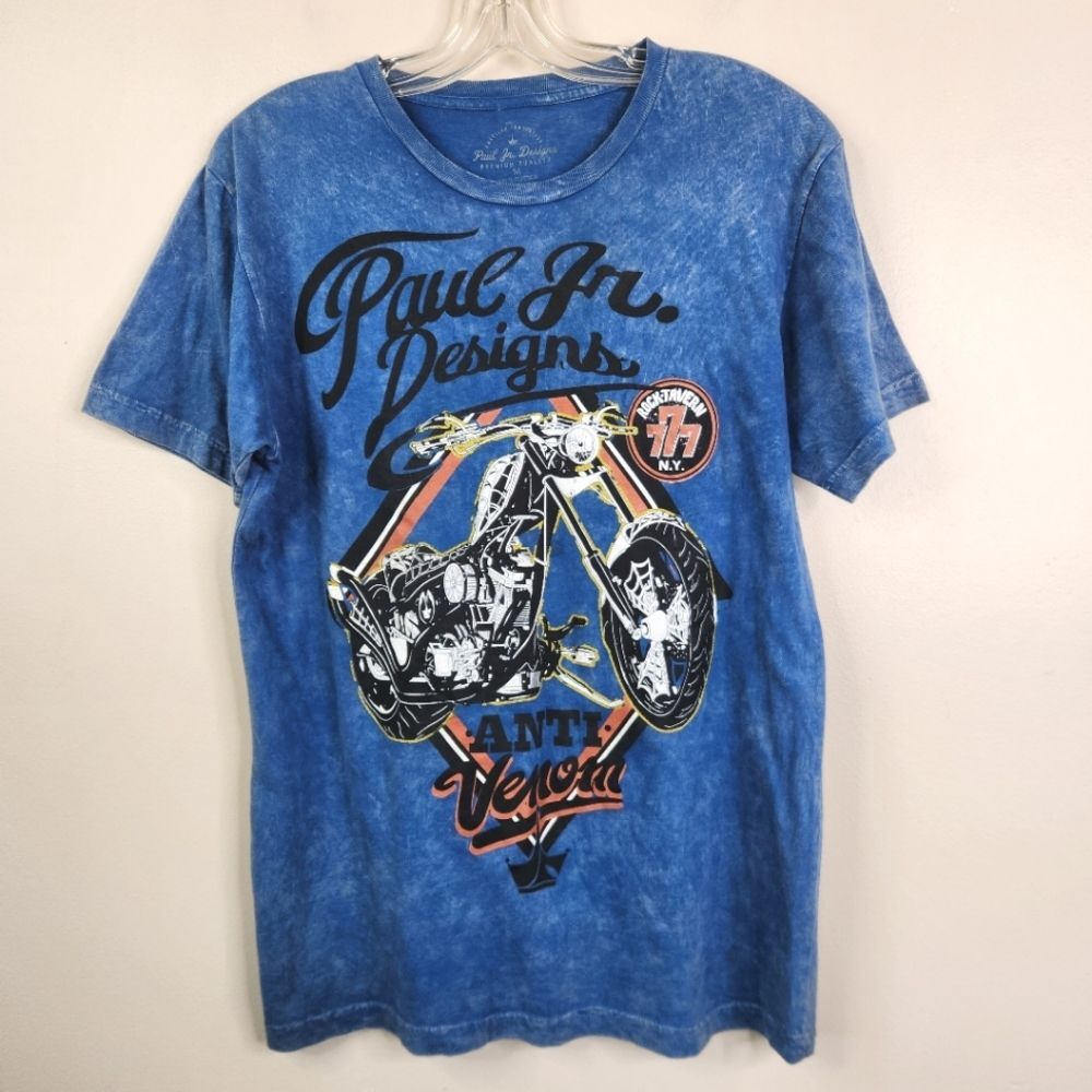 Paul Jr. Designs Anti Venom Motorcyle Print Graphic Tee Medium